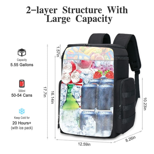 Holuxer Insulated Backpacks Cooler for Men, 30L Double Deck Coolers Bag Leakproof, Large Heavy Duty Lunch Bags Soft Lunch Backpack for Outdoor Camping Hiking Picnics Beach