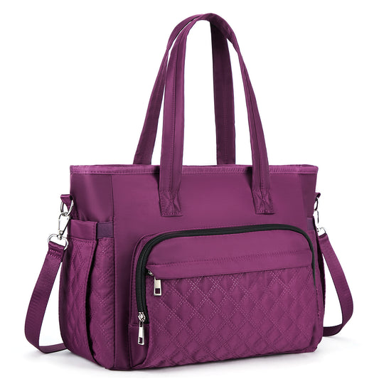 Holuxer Large Lunch box for Women, Insulated Lunch Tote Bag, Reusable Portable Woman Lunch Boxes, Leakproof Cooler Bags Weekender Pocket Fashion Lunchbox Handbags for Work Picnic Beach, Purple