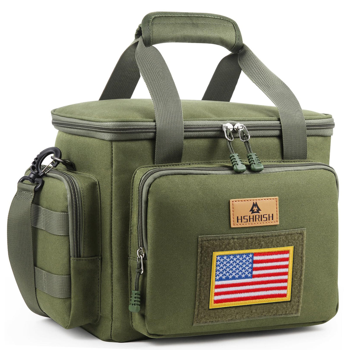 Holuxer Insulated Large Lunch Bag for Men, Heavy Duty Lunchbox for Work, Leakproof Cooler Bags with Shoulder Strap Lunch Pail for Shifts Camping Outdoor Day Trip (13L, Green)