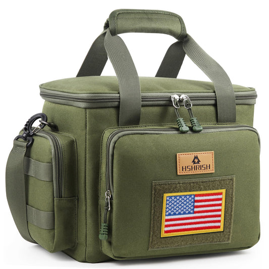 Holuxer Insulated Large Lunch Bag for Men, Heavy Duty Lunchbox for Work, Leakproof Cooler Bags with Shoulder Strap Lunch Pail for Shifts Camping Outdoor Day Trip (13L, Green)