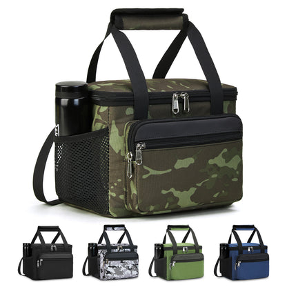 Holuxer Tactical Lunch Box for Men/Women, Insulated Lunch Bag for Mens Lunch Cooler Bags with Adjustable Shoulder Strap - Reusable Waterproof Leakproof Large Lunchbox for Work Picnic School, Camo
