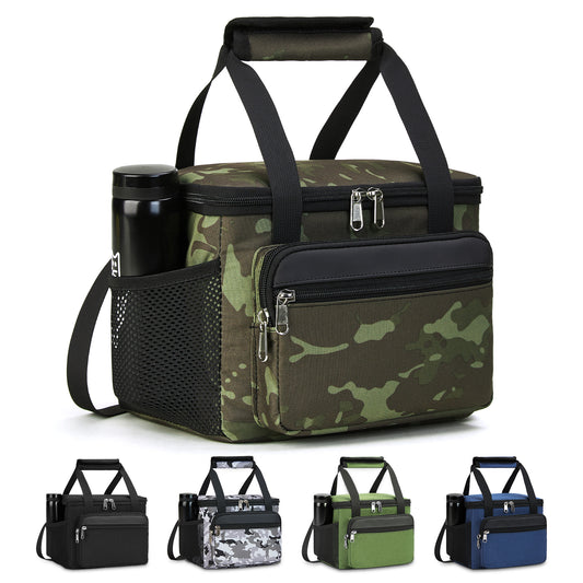 Holuxer Tactical Lunch Box for Men/Women, Insulated Lunch Bag for Mens Lunch Cooler Bags with Adjustable Shoulder Strap - Reusable Waterproof Leakproof Large Lunchbox for Work Picnic School, Camo