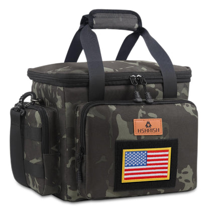 Tactical Large Lunch Box for Men, Heavy Duty Insulated Lunch Bag for Work, Leakproof Lunch Cooler Bag with Shoulder Strap Lunch Pail for Shifts Camping Outdoor Day Trip (12L)