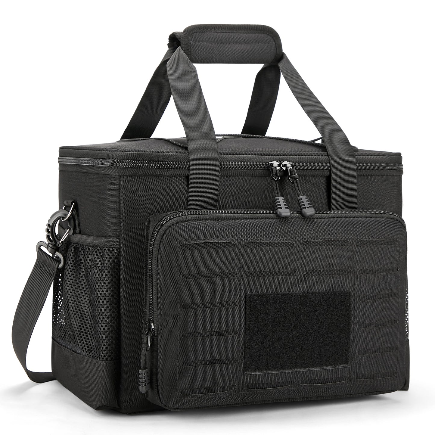 Holuxer Soft Cooler Bags Insulated Lunch Box for Men, Extra Large Sided Beach Coolers Bag, Reusable Leakproof Lunchbox Pail for Shopping Picnic, Black