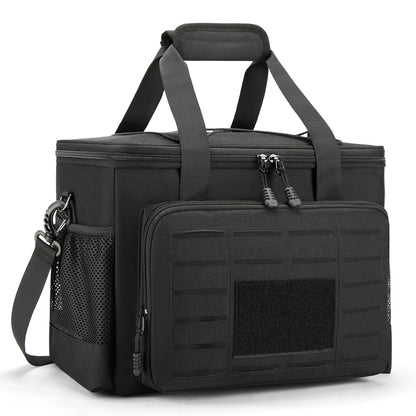 Holuxer Soft Cooler Bags Insulated Lunch Box for Men, Extra Large Sided Beach Coolers Bag, Reusable Leakproof Lunchbox Pail for Shopping Picnic, Black