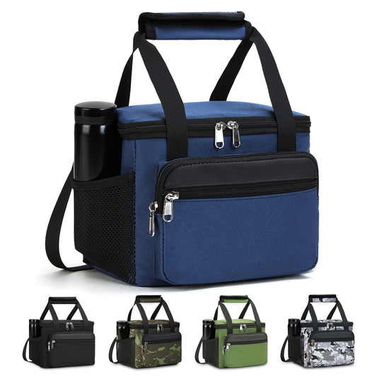 Holuxer Insulated Lunch Box for Men/Women, Reusable Lunch Cooler Bags with Adjustable Shoulder Strap - Leakproof Lunch Bag for Work Picnic, Blue