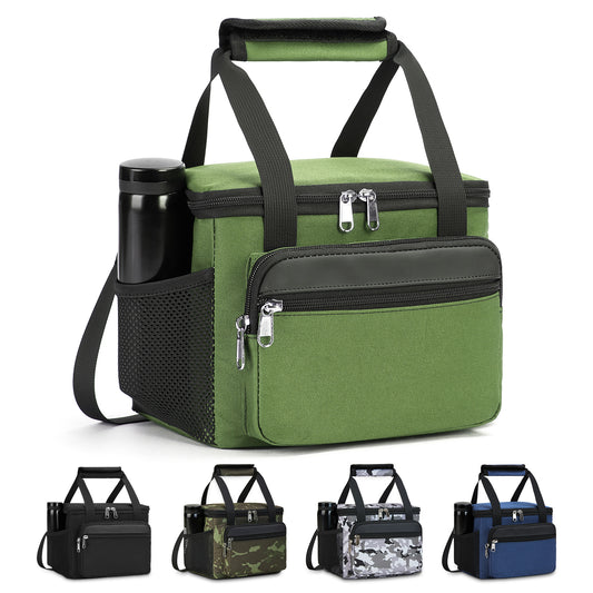 Holuxer Tactical Lunch Box for Men/Women, Insulated Lunch bag for Work Lunch Cooler Bags with Adjustable Shoulder Strap - Reusable Waterproof Leakproof Large Lunchbox for Beach Picnic School, Green