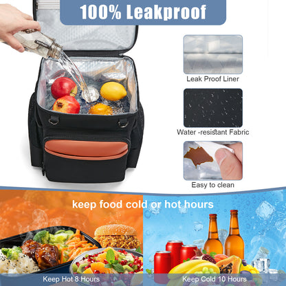 Holuxer Insulated Cooler Backpack, 30L Waterproof Leakproof Soft Coolers Lunch bags for Men, Large Expandable Back Pack, Heavy Duty Cooler Backpacks, Fashion Rucksack for Outdoor, Camping