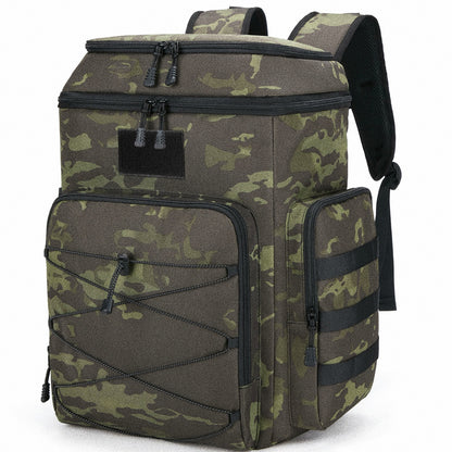 Holuxer Double Deck Backpack Cooler, Insulated Lunch Bags for Men, 30L Fashion Back Pack Tactical Leakproof Coolers Bag, Large Heavy Duty Soft Lunch Backpacks for Outdoor Camping Hiking Picnics Beach